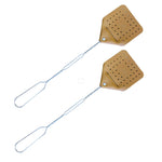 2 Pack Brown Leather Fly Swatters