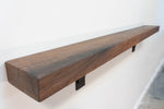 84" Walnut Mantel Shelf