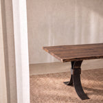 Beckett Forge Live Edge Dining Table | Custom Solid Wood Dining Table Made in USA