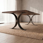 Beckett Forge Live Edge Dining Table | Custom Solid Wood Dining Table Made in USA