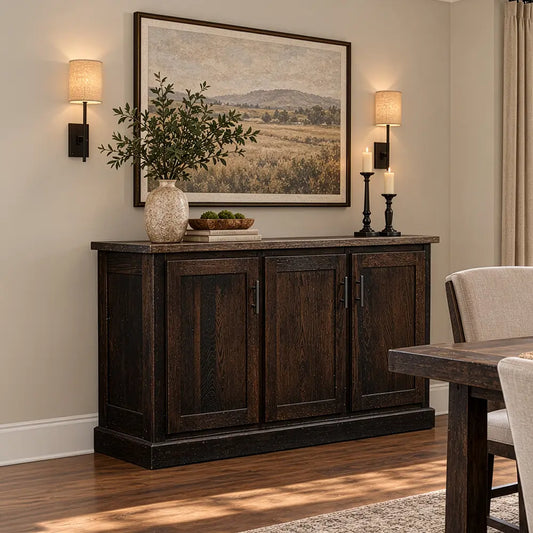Mallory Black Dining Room Buffet Solid Wood