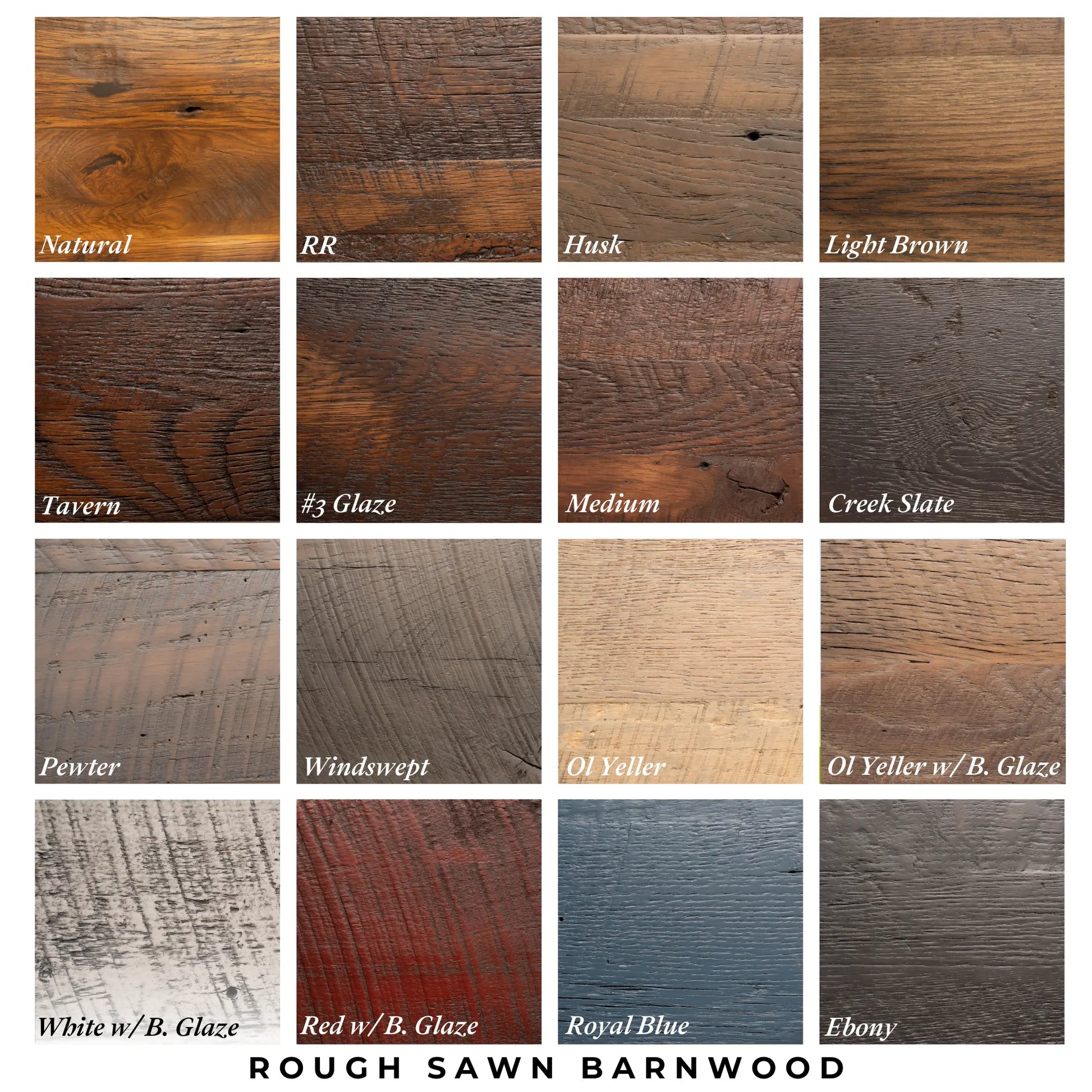 rough sawn barnwood finish sample