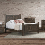 Rustic Style Bed Frame Reclaimed Wood, Provincial Stain