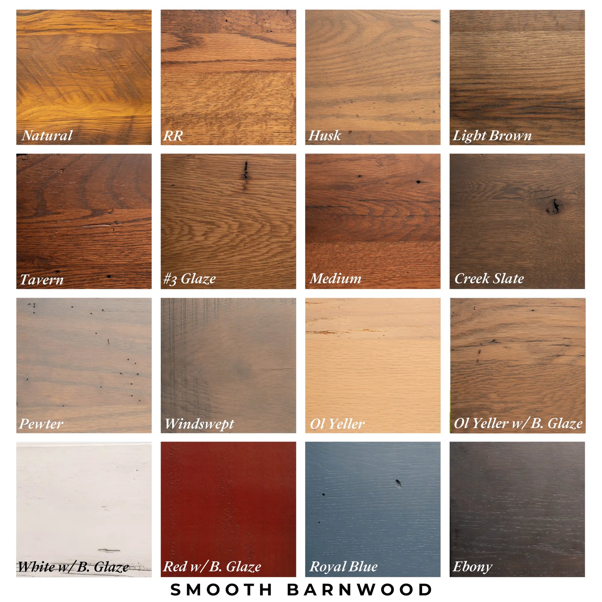 smooth barnwood finish sample