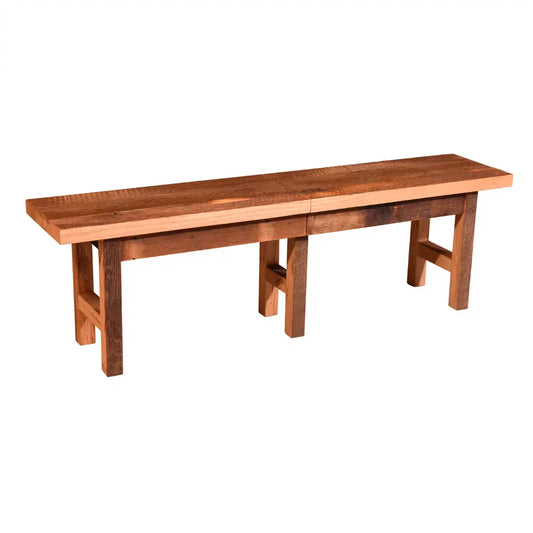 Acadia Extendable Barnwood Dining Bench, Natural