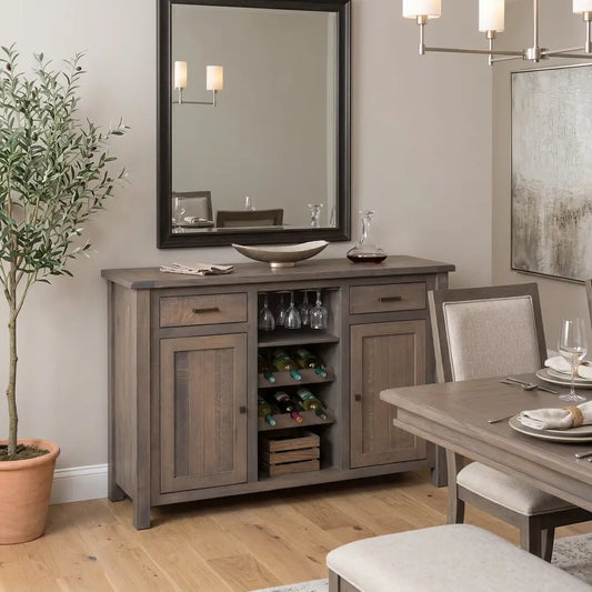 Adele Oak Wood Wine Cabinet