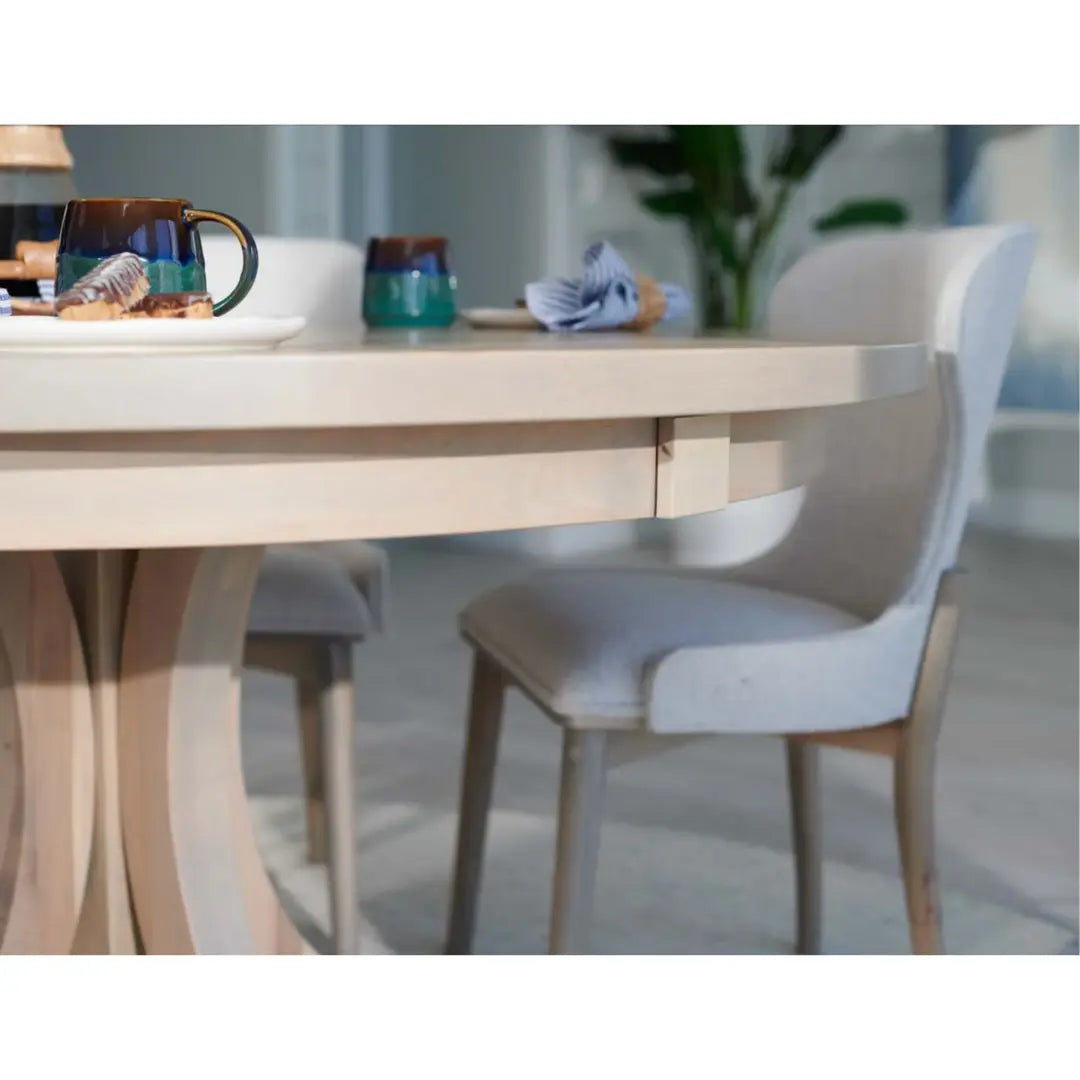 Round Maple Dining Table Extendable