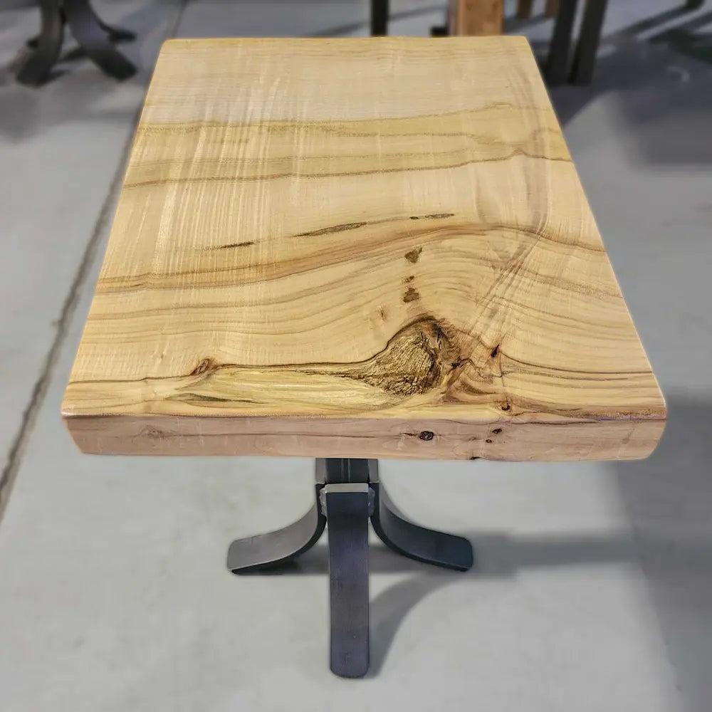 Live Edge Wood Slab End Table, Maple