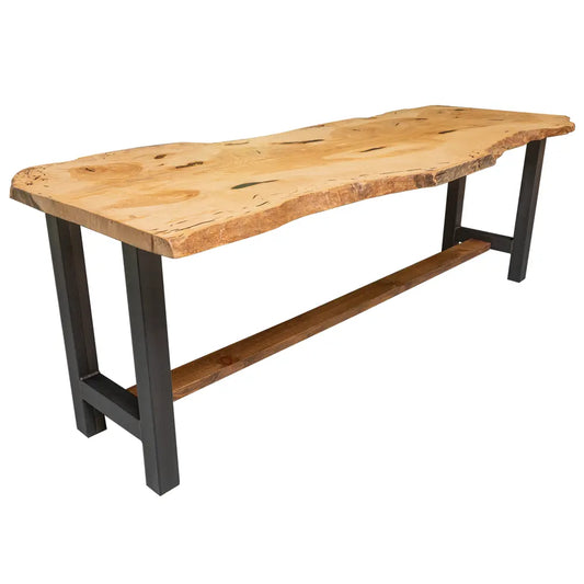 8' 3" Ash Live Edge Counter Height Table