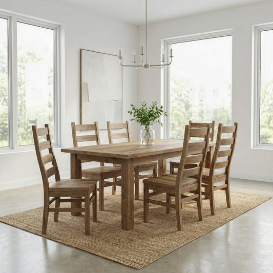 Atherton Classic Farmhouse Dining Table, Reclaimed Barn Wood