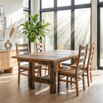 Acadia Reclaimed Barnwood Dining Table - Short Plank