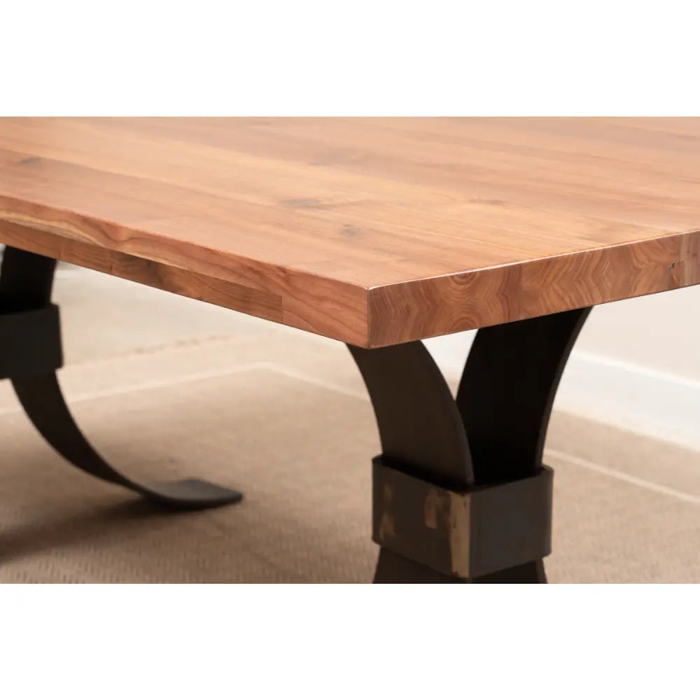 Beckett Natural Walnut Wood Dining Table