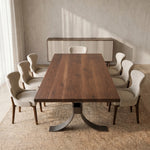 Beckett Forge Straight Edge Dining Table | Custom Handmade Solid Wood Dining Table Made in USA