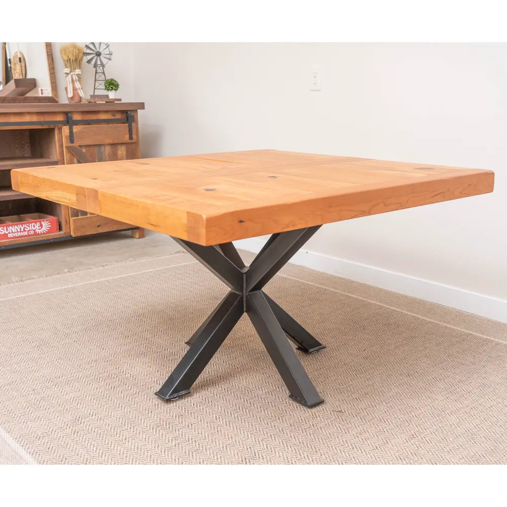 cherry wood square dining table