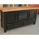 Richmond black rustic buffet cabinet, barnwood top