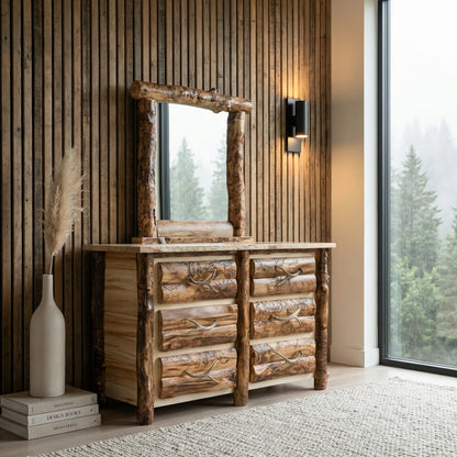 Blue Ridge Log Wide Dresser