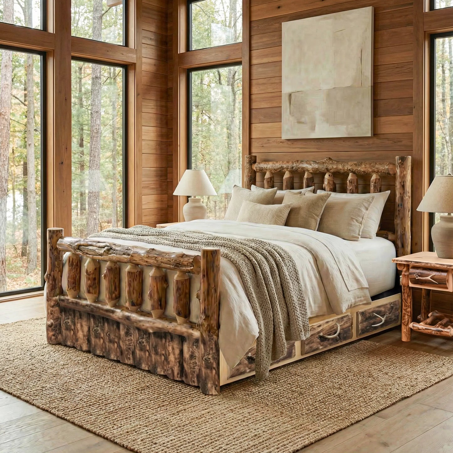Blue Ridge Log Bed Frame