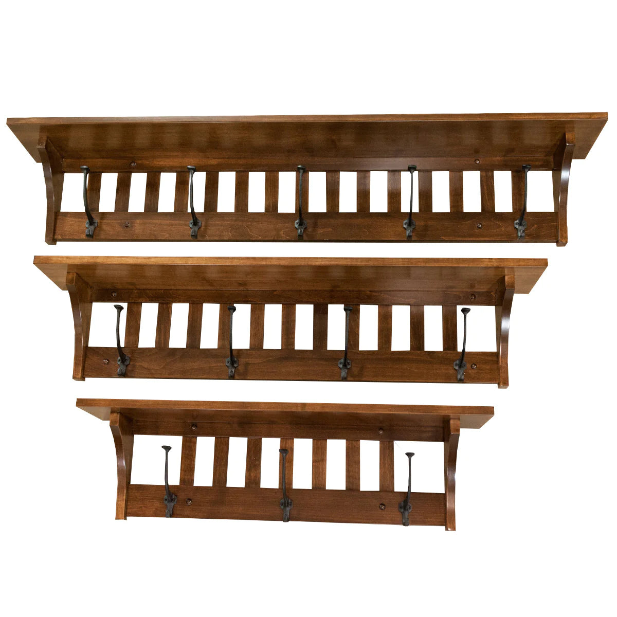 Solid wood coat rack with shelf hotsell
