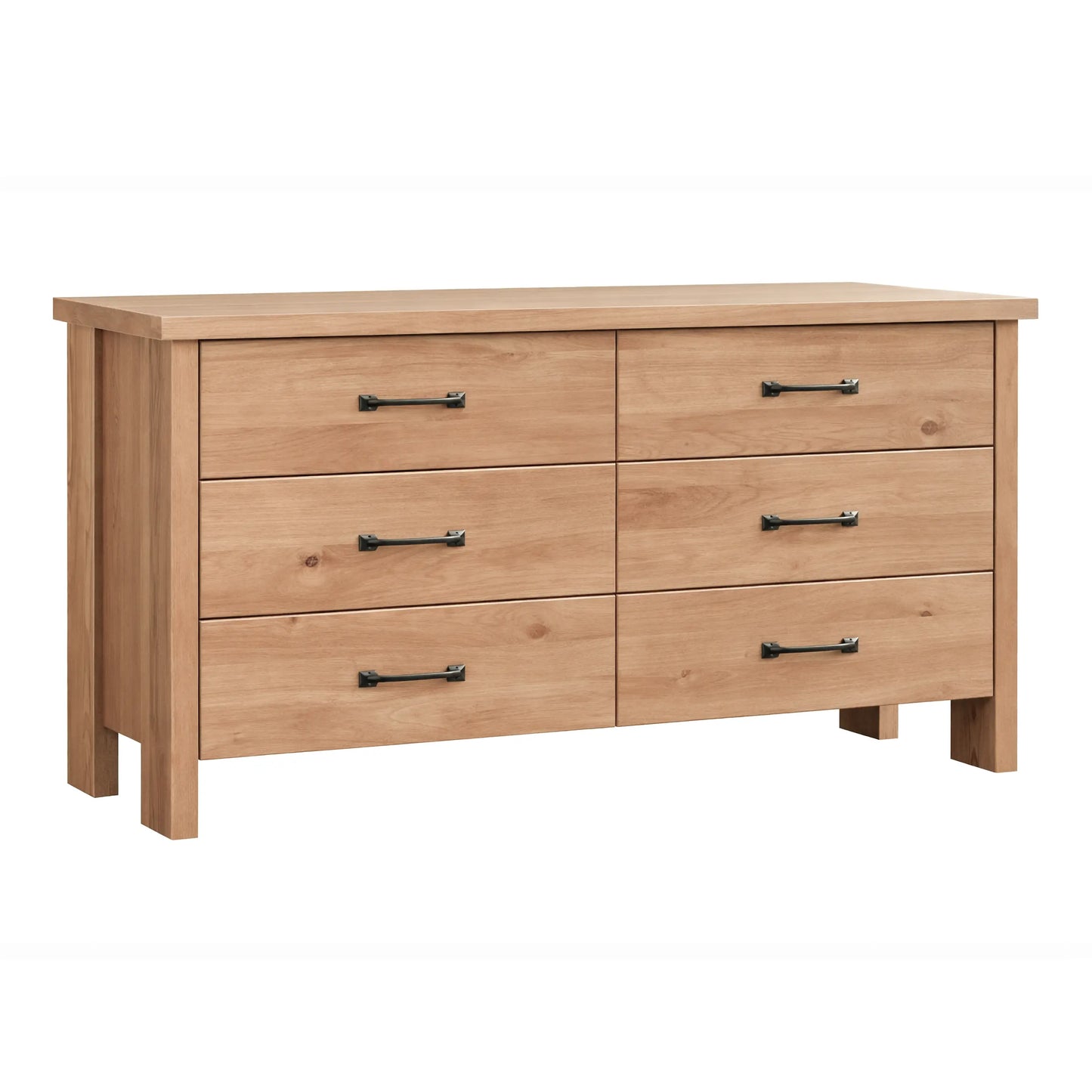 Chelsea 6 Drawer Dresser - Brown Maple Wood with Belair Stain