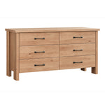Chelsea 6 Drawer Dresser - Brown Maple Wood with Belair Stain