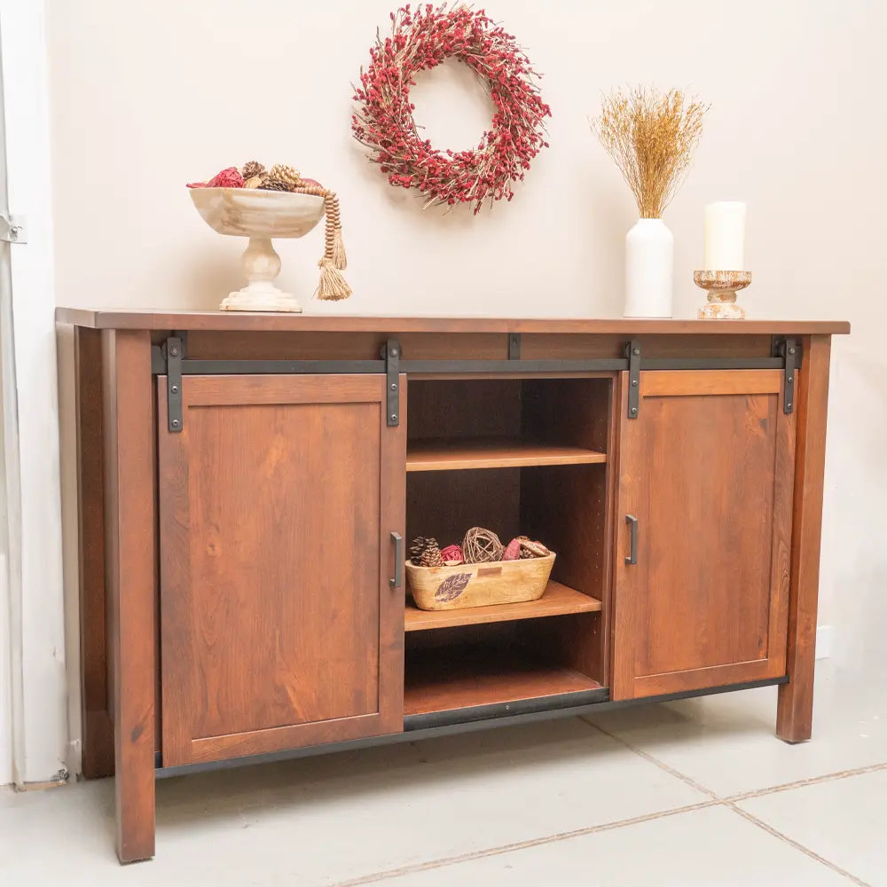 Cherry Wood Buffet Cabinet