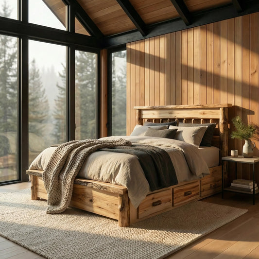 Cumberland Rustic Log Bed Frame