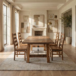 Dillon Rectangular Barnwood Dining Table, Turnbuckle Base - Short Plank
