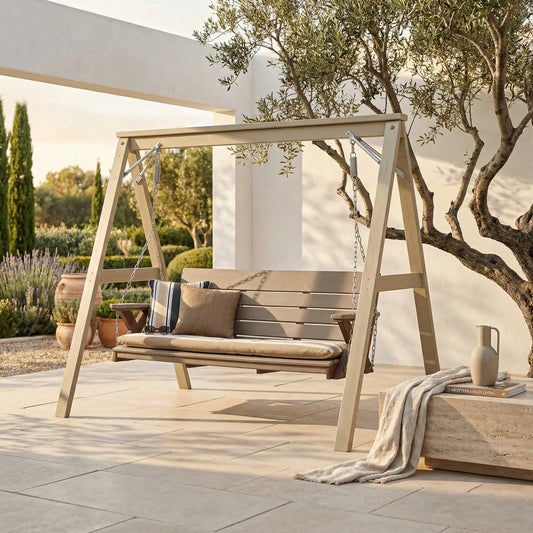 Outdoor Woodgrain Dixie Swing - Premium Outdoor Durability