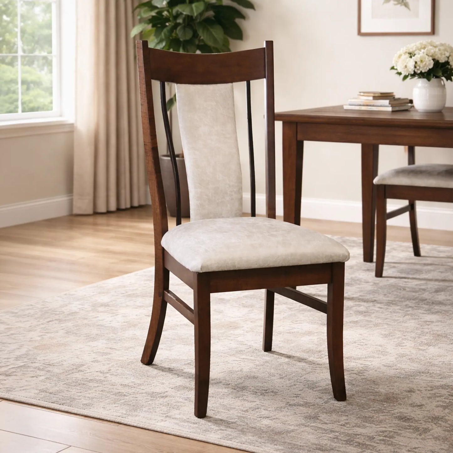 Easton Wrought Iron Upholstered Dining Chair