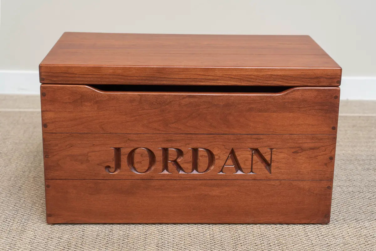 Engraved Wood Storage Chest