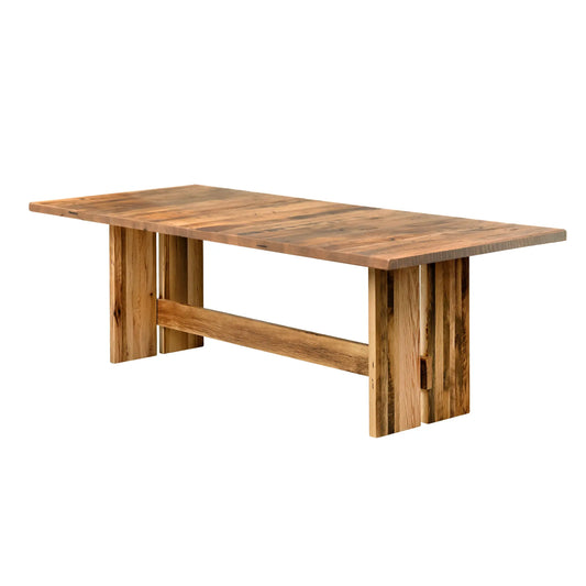 Ethan Modern Reclaimed wood dining table, short plank