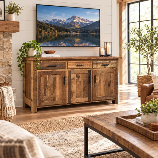Evanston Reclaimed Barnwood Entertainment Center
