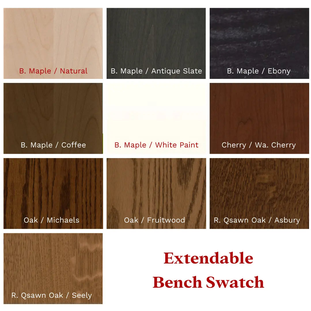 Extendable Bench Wood Stain Swatch