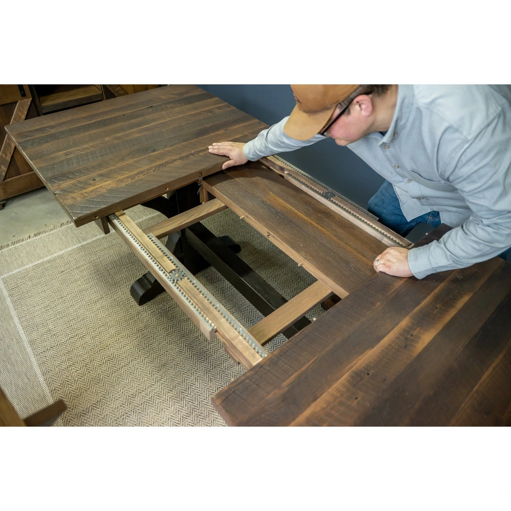 Extendable online table leaf