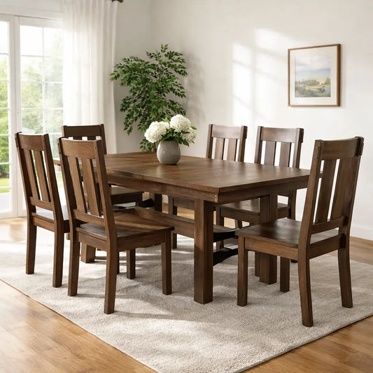 Finlay Brown Maple Butterfly Leaf Dining Table