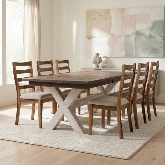 72" Foster Expandable Barnwood Dining Table, Provincial