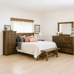 Foxfield reclaimed wood bed frame, bedroom furniture