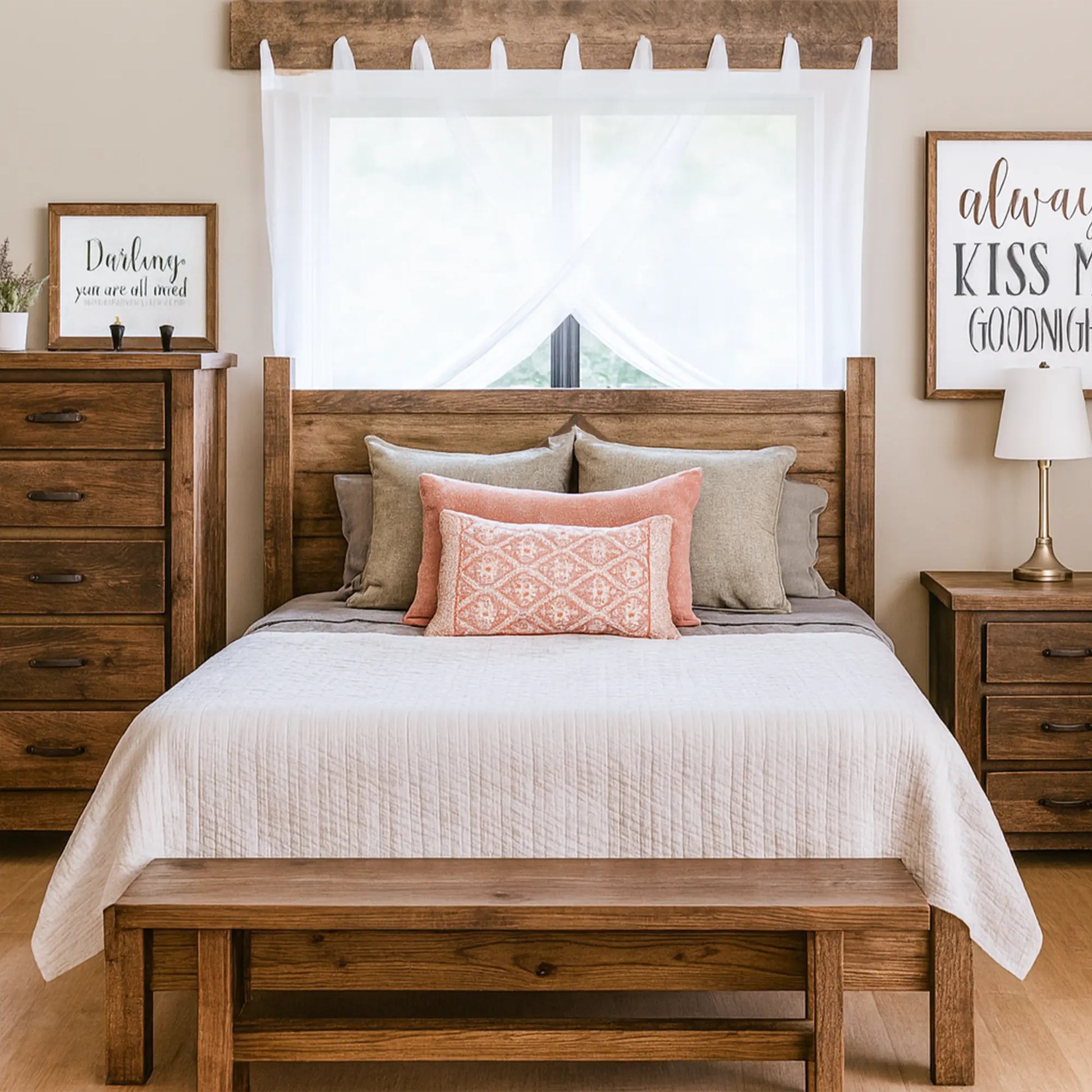 reclaimed wood bed frame