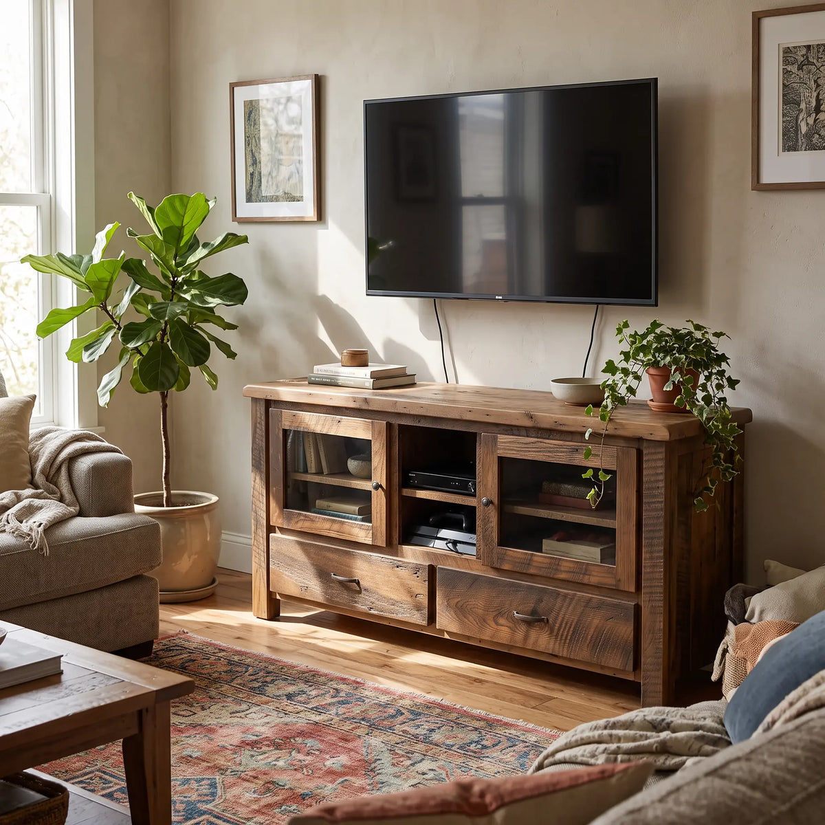 Foxfield Reclaimed Wood Entertainment Center