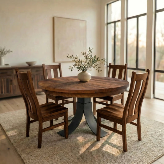 60" Granby Round  Reclaimed Barnwood Dining Table