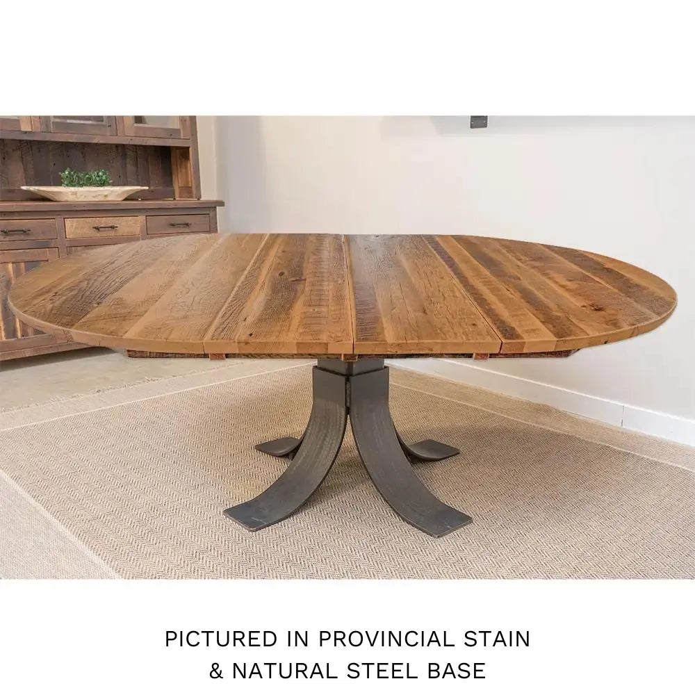 rustic expandable barn wood dining table