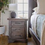 Gray Maple Nightstands with Drawers