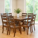 hawthorne cherry extendable square dining table