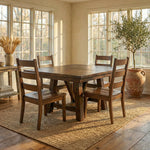 Hawthorne Square Extendable Dining Table in Rustic Cherry Wood