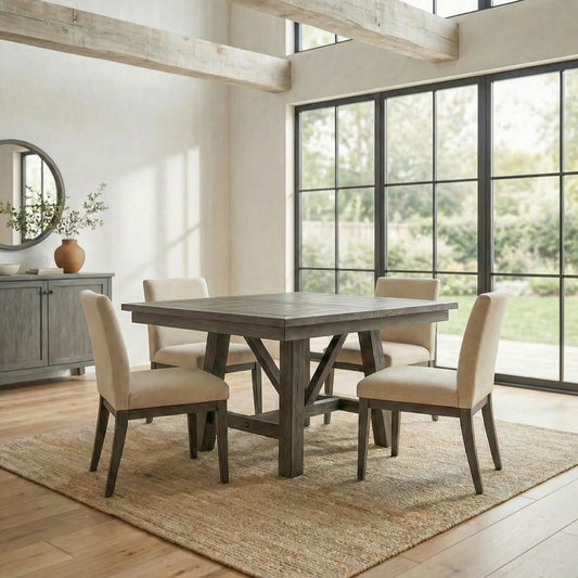 Hawthorne Quartersawn Oak Farmhouse Dining Table