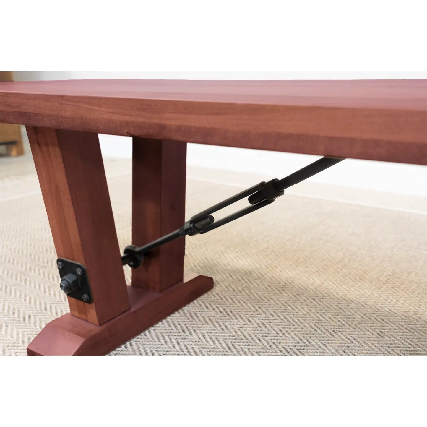 Holbrooke Rustic Cherry Wood Bench | Rustic Red Door