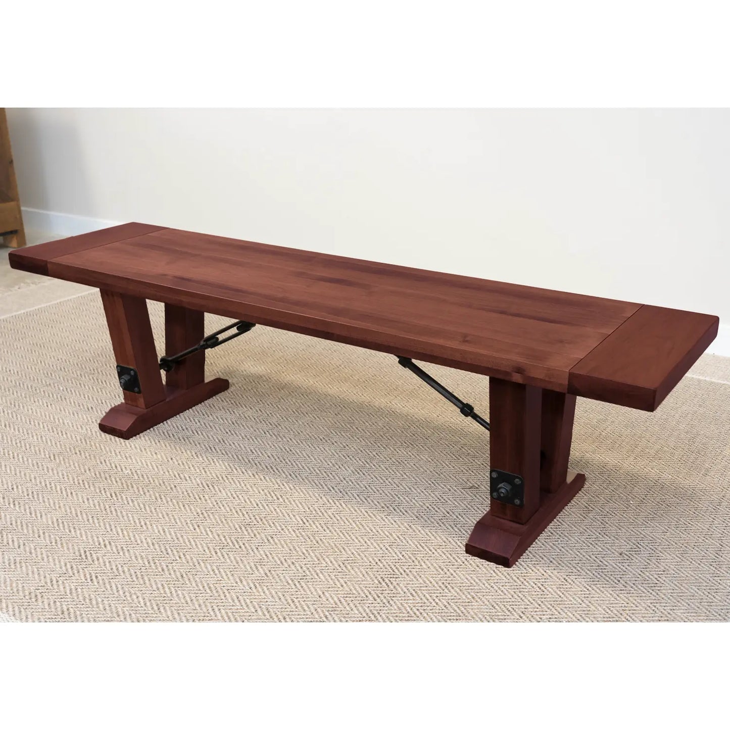 Holbrooke Rustic Cherry Wood Bench