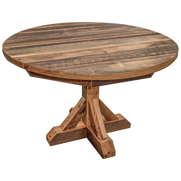 Jackson Round Reclaimed Wood Dining Table | Rustic Red Door