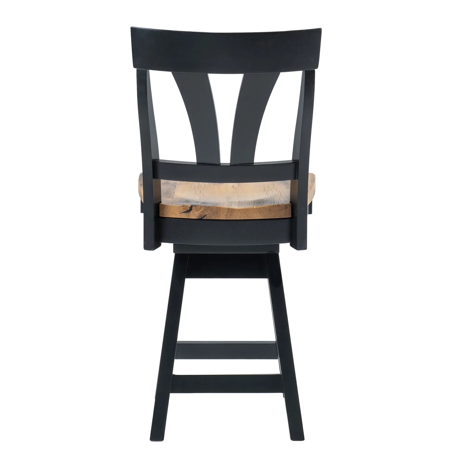Back of Kingston Wood Swivel Counter Stool