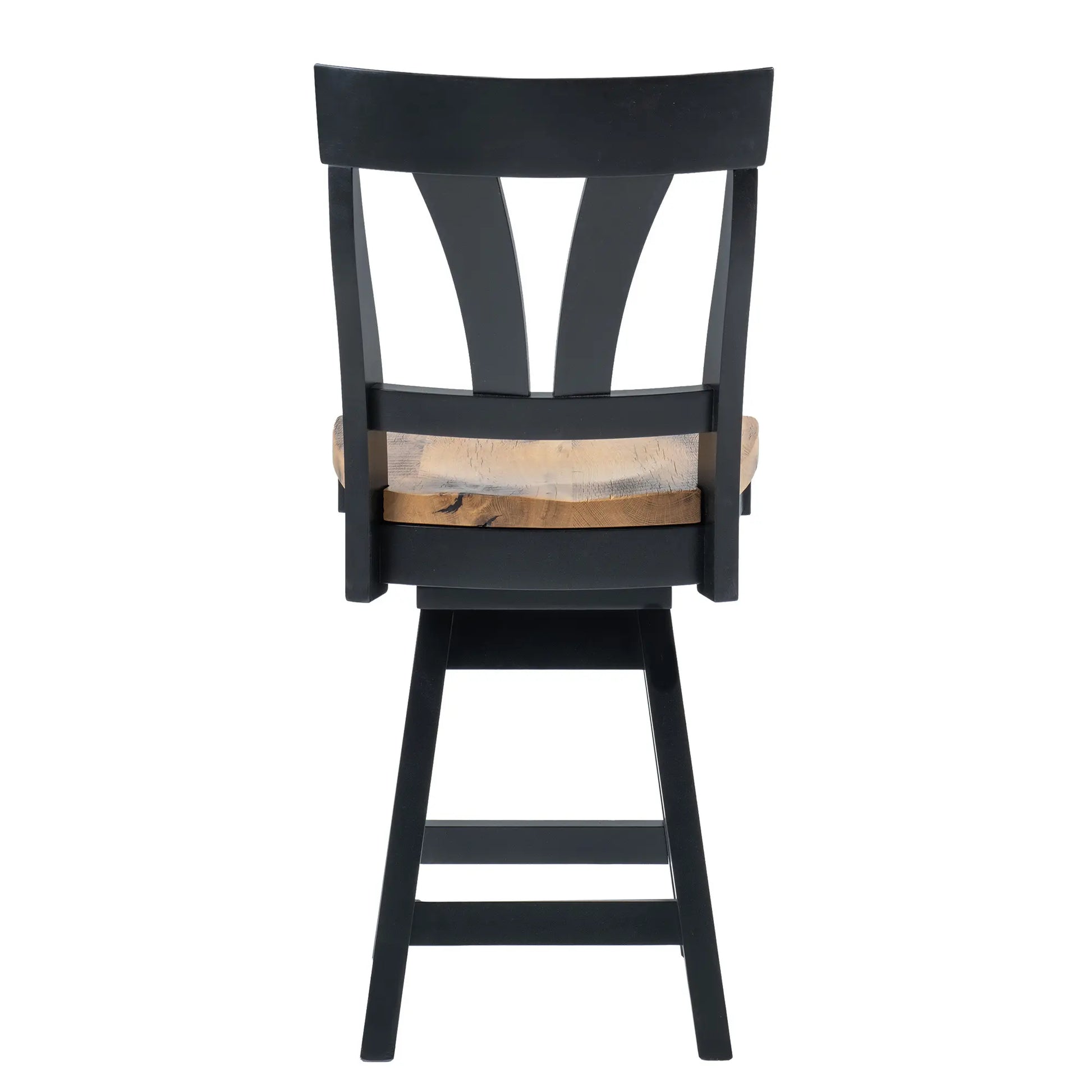Back of Kingston Wood Swivel Counter Stool